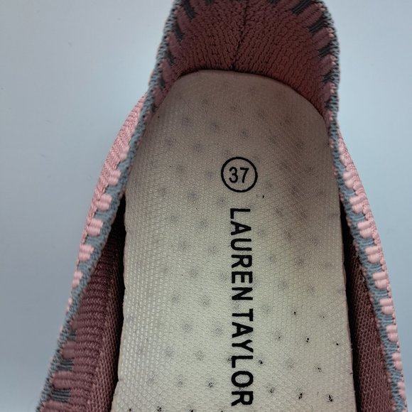 LAUREN TAYLOR Womens Pink SNEAKERS Size 37 slip-on ESPADRILLE stunning - Picture 9 of 12